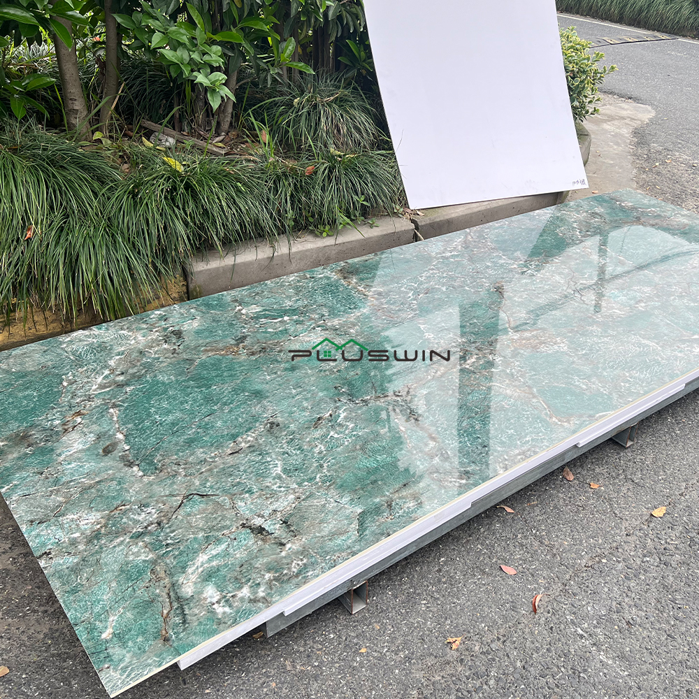 PVC Marble Sheet 1220x2440/2800mm PVC Wall Panel 5mm و 8mm تصميم حجر فاخر